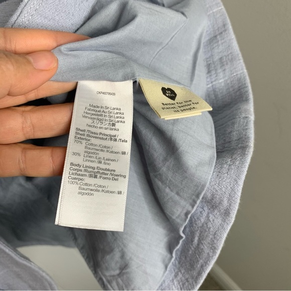 Madewell Larsen linen blend windowpane relaxed two button blazer jacket medium - Picture 4 of 7